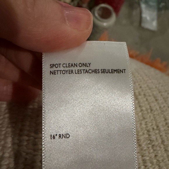 ANTHROPOLOGIE Camou Shag Pillow - ~17" diameter - Picture 5 of 5